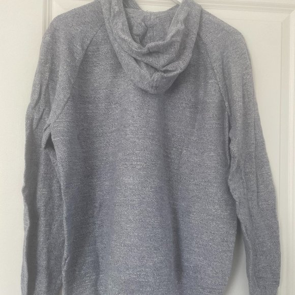 J. Crew 100% Cotton Hooded Long Sleeve in Blue Size L - Picture 2 of 2